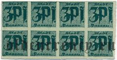 Пассау (Passau), 3 пфеннинга (1921) года. Сцепка из 8 шт.