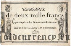 Франция, 2000 франков 1795 года
