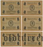 Веймар (Weimar), 6 нотгельдов 1921 года