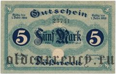 Пёснек (Pössneck), 5 марок 1919 года