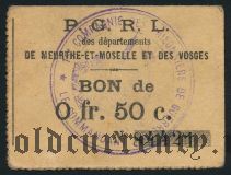 Франция, De Meurthe-Et-Moselle Et Des Vosges, 50 сантимов