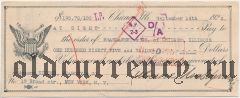 США, чек на 195,75 долларов 1922 года