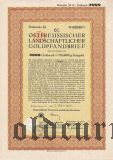 Калининград (Königsberg) Восточная Пруссия, 6% Сельскохозяйственная Ипотека, 2000 goldmark 1929