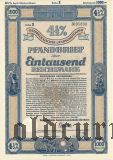 Калининград (Königsberg) Восточная Пруссия, Сельскохозяйственная Ипотека, 1000 рейхсмарок 1940