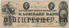 США, Lombard Bank, 3 доллара 1825 года