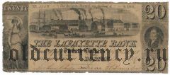 США, The Lafayette Bank, 20 долларов 1837 года