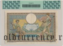 Франция, 100 франков 1909 года. Образец. В слабе PCGS