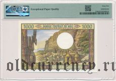 Мали, 1000 франков (1970-84) года. В слабе PMG