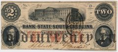 США, Bank of the State of South Carolina, 2 доллара 1862 года