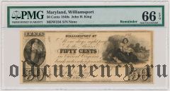 США, Maryland, Williamsport, 50 центов. В слабе PMG