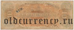 США, Farmers & Exchange Bank, 10 долларов 1854 года