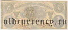 США, Bank of the State of South Carolina, 5 долларов 1861 года. Вар.2
