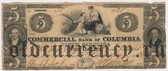 США, Commercial Bank of Columbia, 5 долларов 1856 года