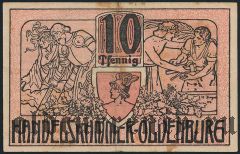Ольденбург (Oldenburg), 10 пфеннингов 1918 года