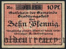 Штадтленгсфельд (Stadtlengsfeld), 10 пфеннингов 1917 года