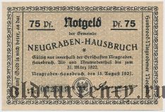 Нойграбен - Хаусбрух (Neugraben-Hausbruch), 75 пфеннингов 1921 года