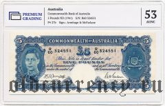 Австралия, 5 фунтов (1941) года. В слабе PG