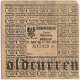 Нидерунг (Niederung), продуктовая карточка на мясо, 1918 год