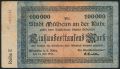 Мюльхайм-на-Руре (Mülheim an der Ruhr), 100.000 марок 1923 года. Вар. 1