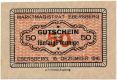 Эберсберг (Ebersberg), 50 пфеннингов 1916 года. Вар. 1